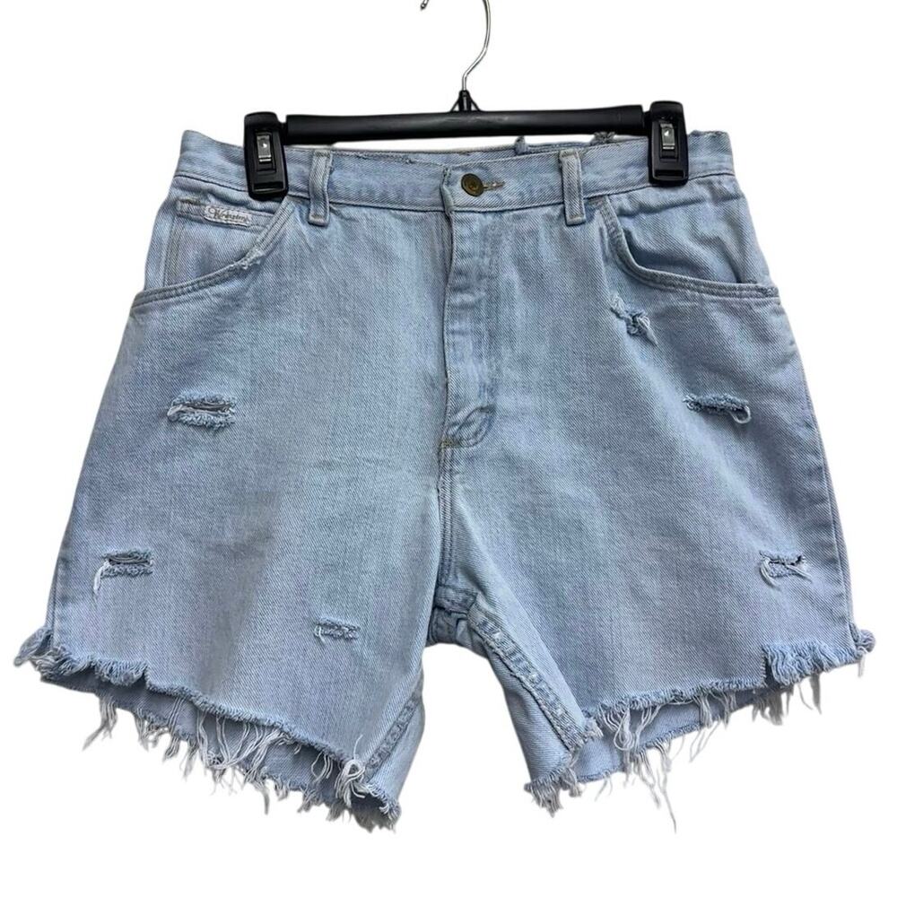 Vintage Wrangler Distressed Denim Cutoff Shorts USA Made 10